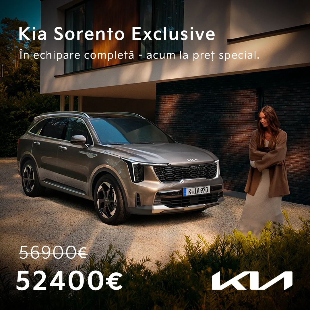 KIA Sorento Exclusive cu un avantaj de 4 500 € în această toamnă