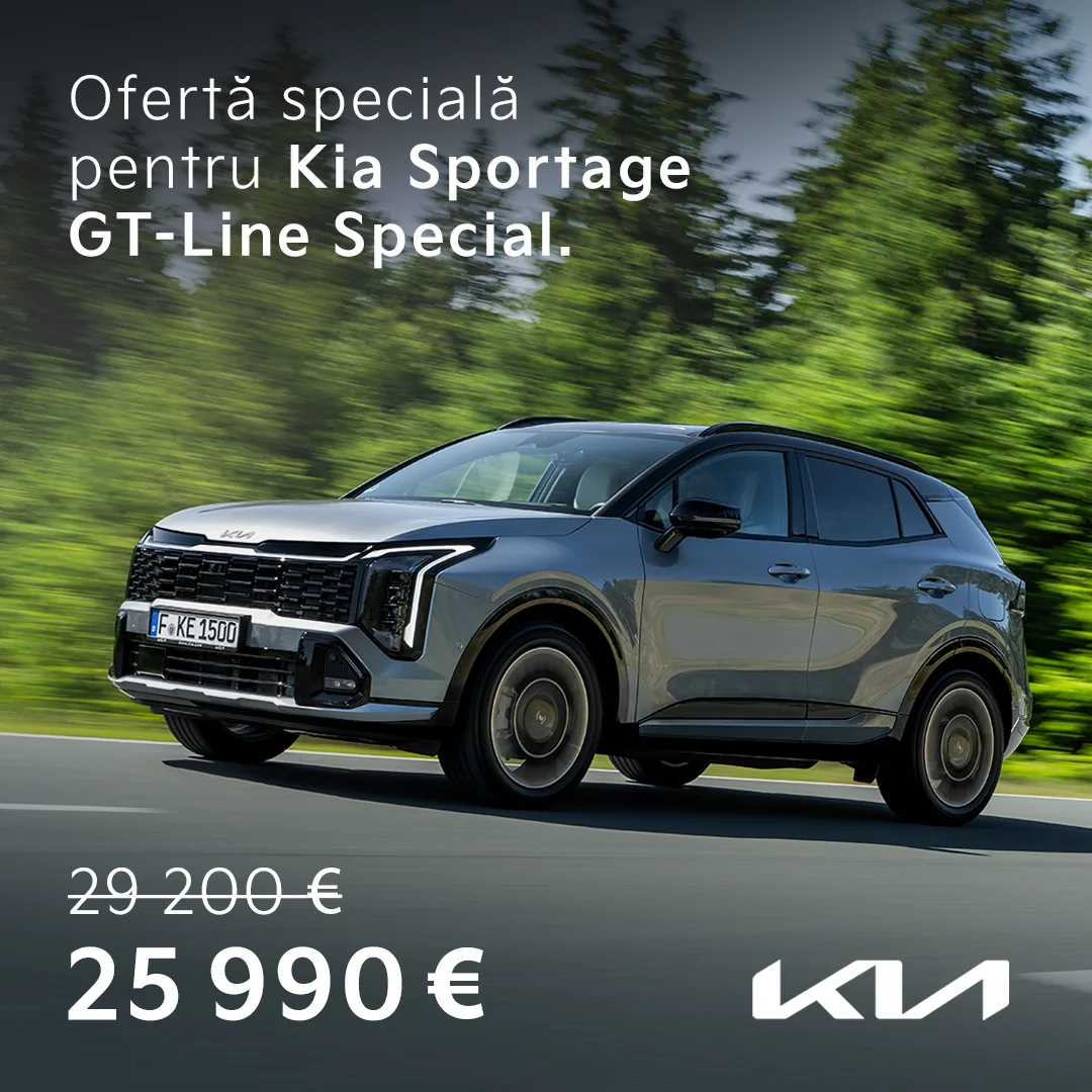 Ofertă specială de la Kia Moldova pentru una dintre cele mai apreciate versiuni ale crossover-ului Sportage.